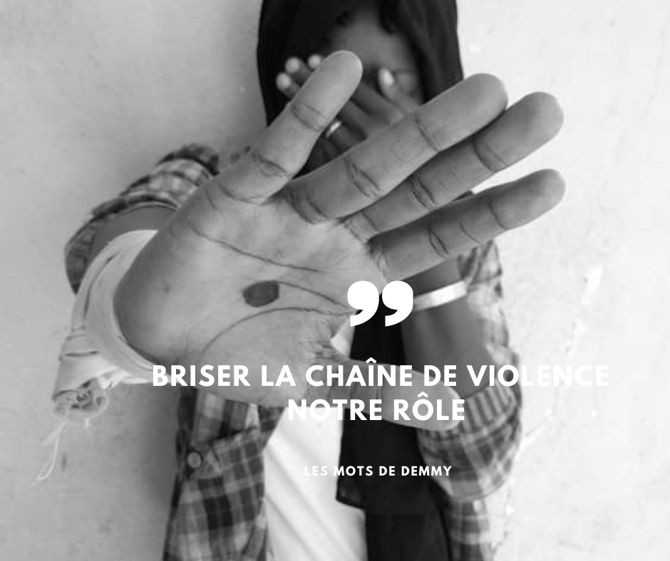Article : Briser la cha&icirc;ne de violence, notre solution