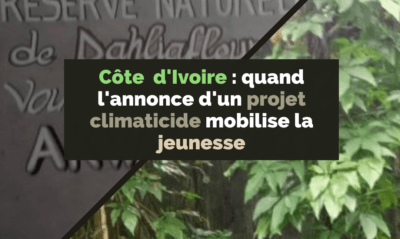 Article : C&ocirc;te d'Ivoire : quand l&rsquo;annonce d&rsquo;un projet climaticide &agrave; Dahliafleur mobilise la jeunesse