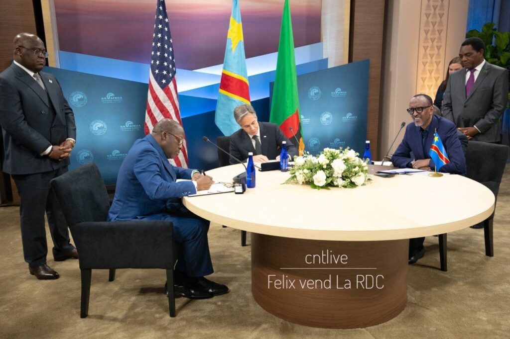 Article : Aux USA, la RDC n&rsquo;a pas sign&eacute; un accord avec le Rwanda, cette image est fausse !